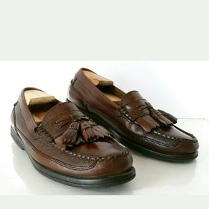 Bass Men Kilt Tassle Loafer Leather Size 10